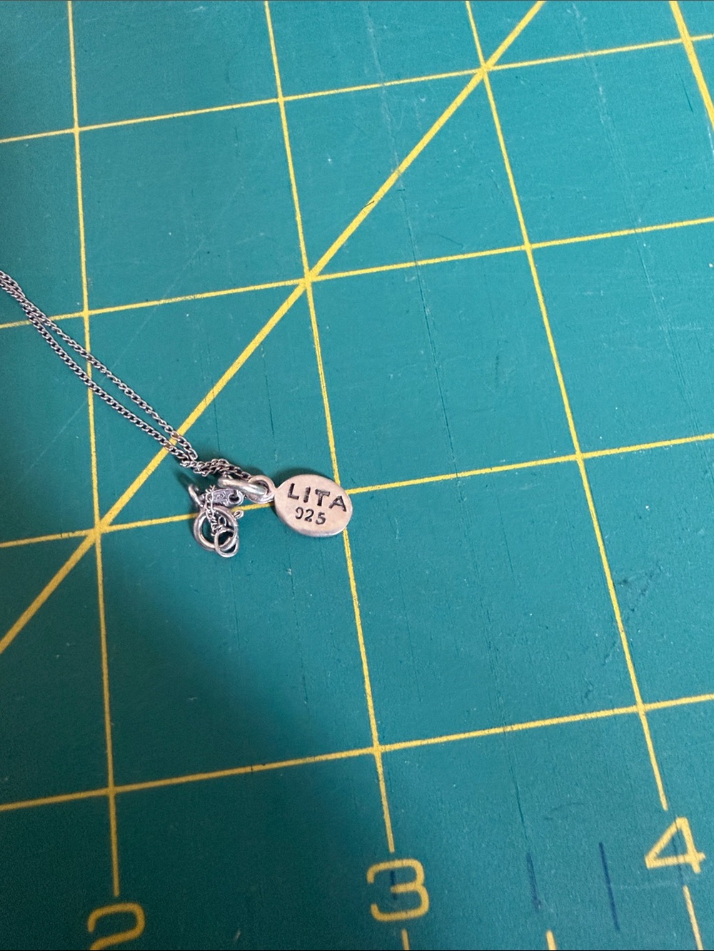 Lita Sea glass Sterling Silver Pendant Necklace in Blues - Picture 6 of 7